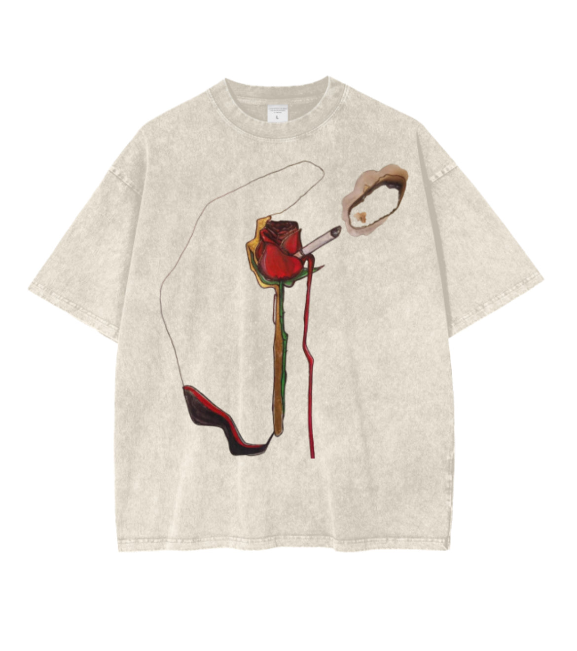 Smoking Rose Tee
